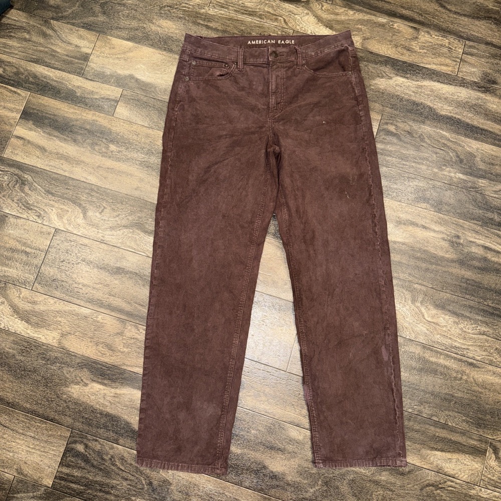 American Eagle 90's Straight Corduroy Regular Fit Jeans‎ Women's Size 12 Brown